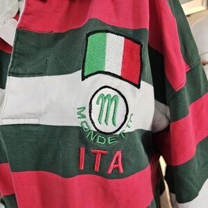 Vintage Mondetta Italy Striped Rugby Shirt